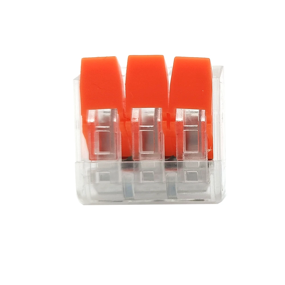 wholesale 1input 2output 4mm2  3 pins KV221-413 Quick Compact Wiring Connector