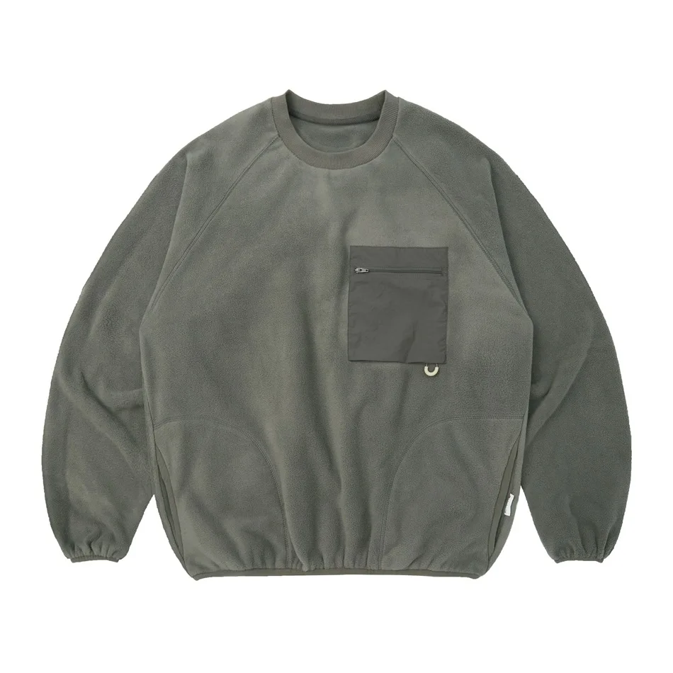 Wholesale sherpa hoodie warm winter crewneck pullover blank sweatshirts custom logo streetwear men clothing manufacturer