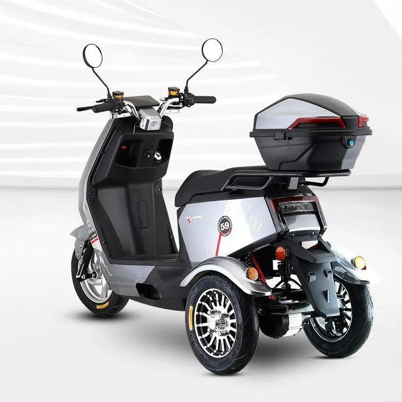 cheap off road electric motorcycle 60V 600W 10 inch trike fat tire electric motorcycle Tricycle adult motorcycle bike