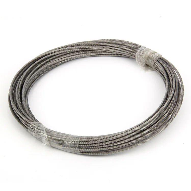 7X19 304 stainless steel cable soft fine wire rope for sea fishing