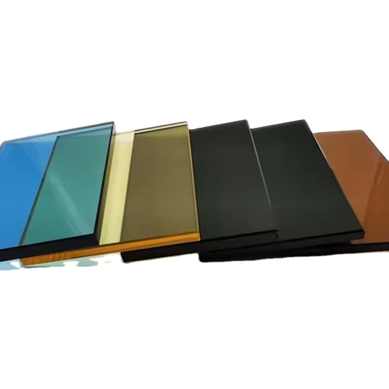 Float Glass sheet clear tinted reflective bronze euro grey dark blue green gray ford blue black low iron ultra glass 3-19mm