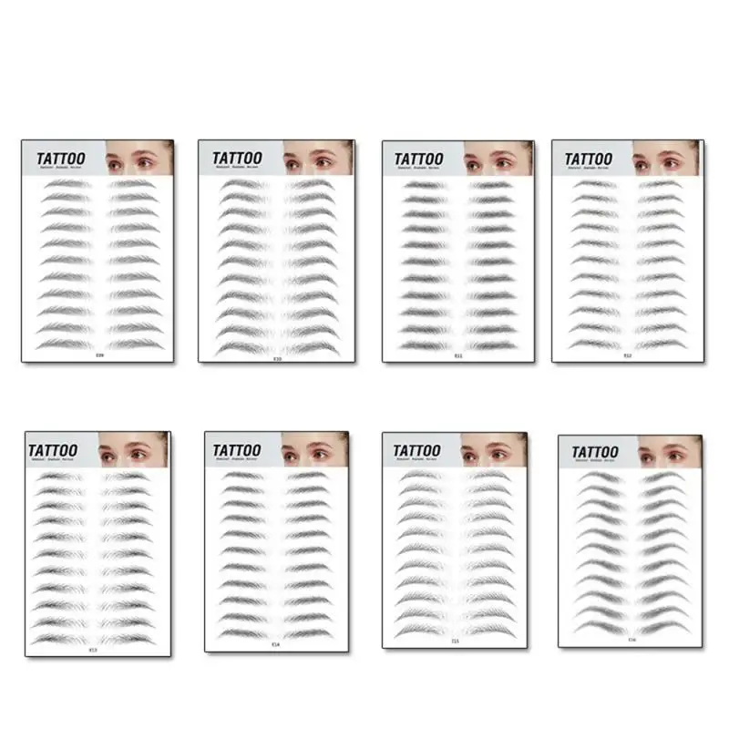 Ecological Bionic Eyebrows 6D Water-based Hair-liked Simulation Eyebrow Stickers Waterproof Lasting Eyebrow Templates Cosmetics