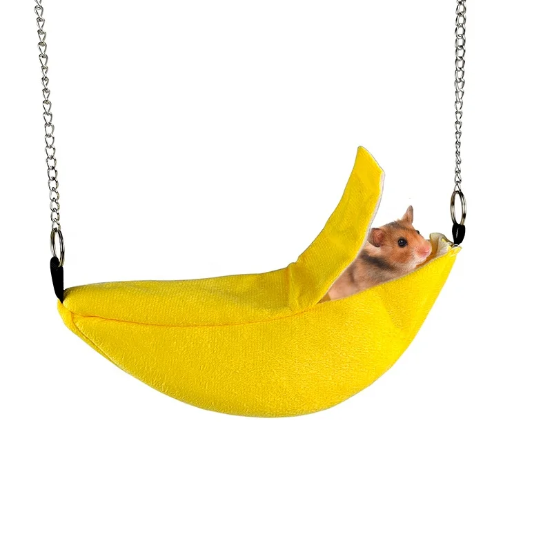 Small Animal Pet Warm Bed Swing House Cage Banana Nest Hamster Bedding Hammock beds