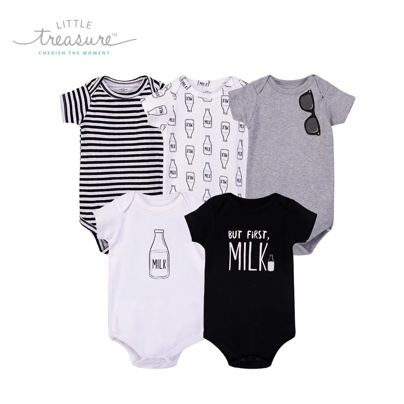 
Little Treasure High Quality Newborn Baby Romper Cotton Baby Bodysuit for Boys 