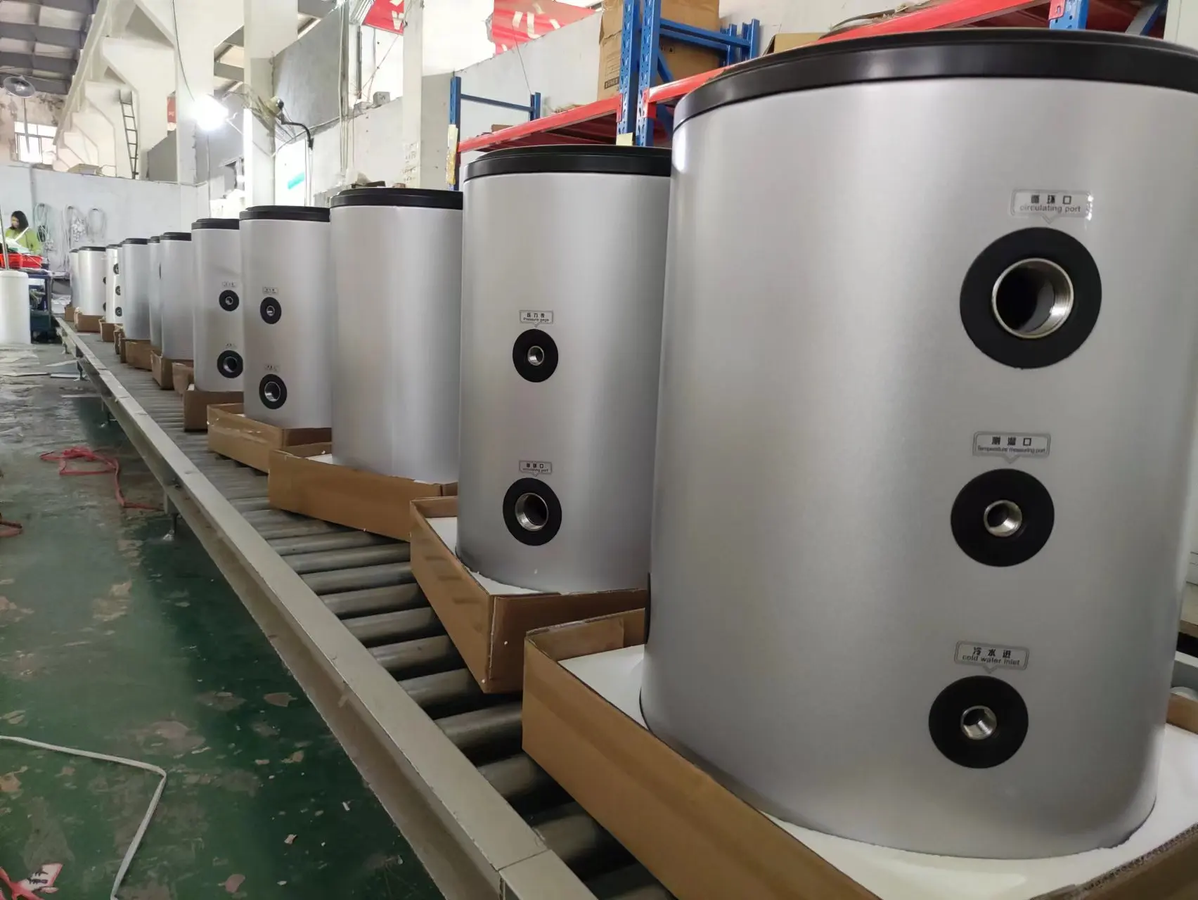 CE  certificated 80L 150L  200L 300L OEM air source water heater boiler solar coil heat pump water heating system