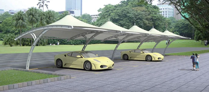 PVDF waterproof and UV resistant stretch building film sunshade cloth