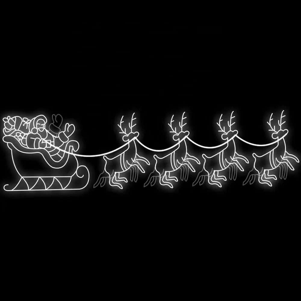 Outdoor christmas displays led outdoor santa sleigh with reindeer