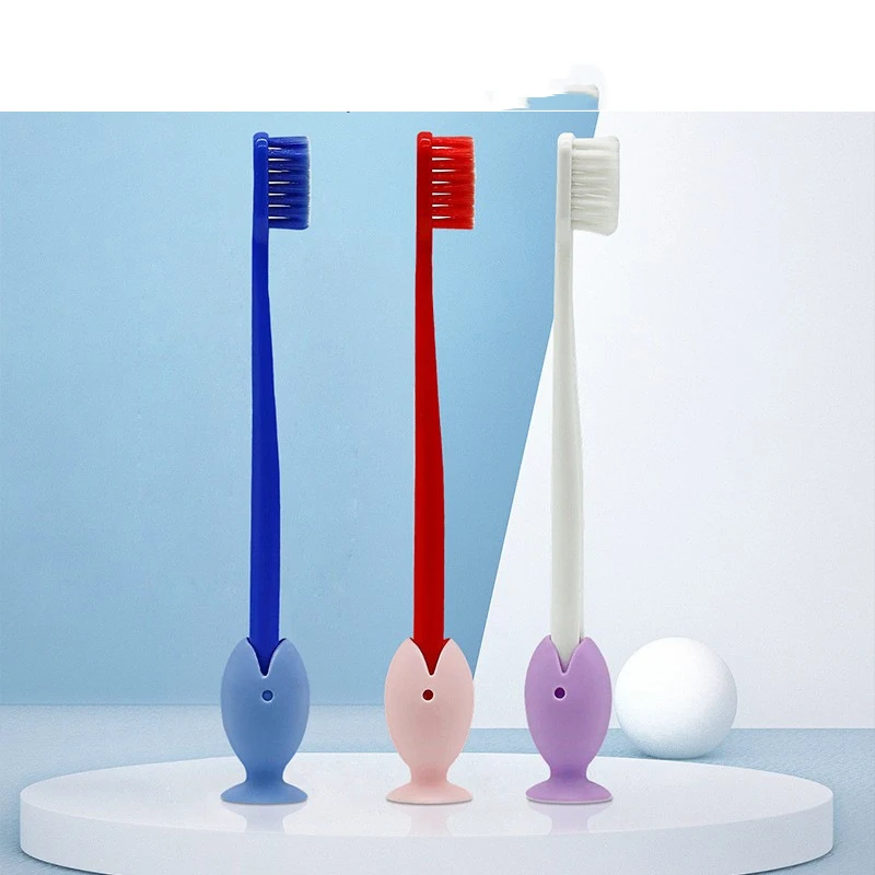 Silicone Toothbrush Holder Cover with Electric Kids Hanger Bathroom Shower Suction Cup Space-Saving Dental Water Flossers Use
