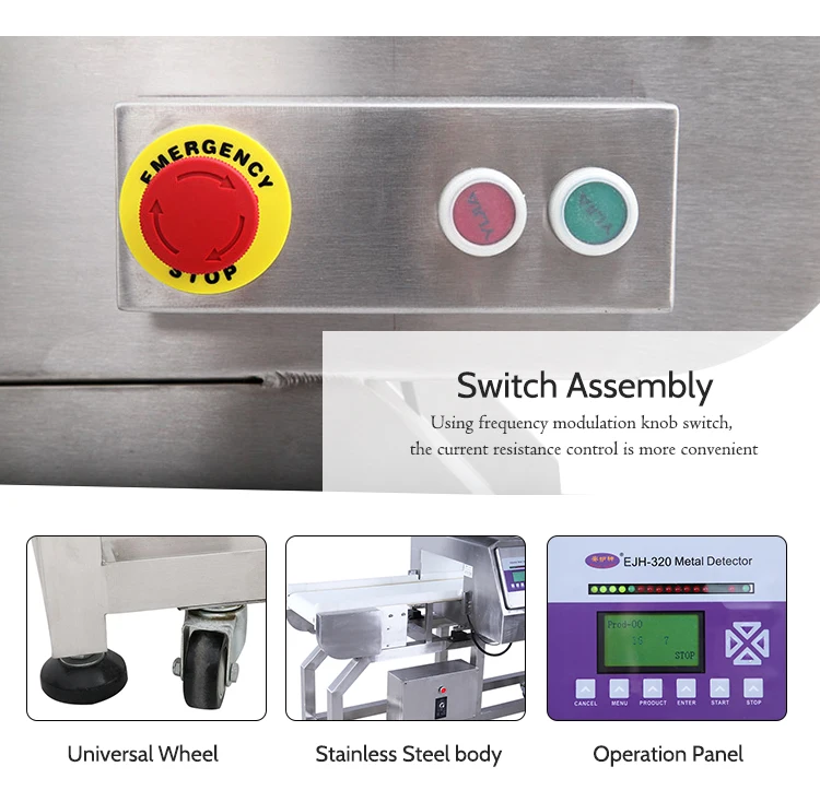 High Accuracy Metal Detector Industrial Food and Metal Detector With CE Factory Direct Sale From China