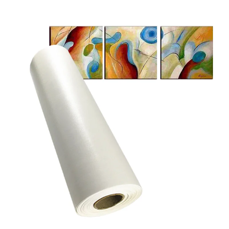 260gsm Blank White 100% Polyester Artist Inkjet Waterproof Glossy Canvas Roll For Plotter