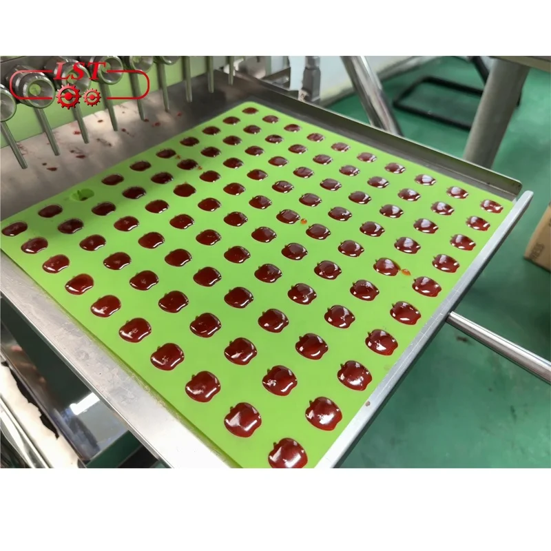 LST Newest design Automatic Desktop Chocolate Gummy Jelly Hard Candy Chocolate Depositing Machine with sugar cooker