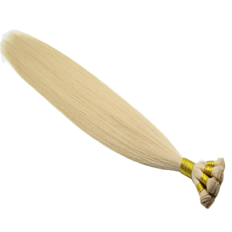 
cheap wholesale 100 human hair hand tied weft hair extension blonde human hair weave 