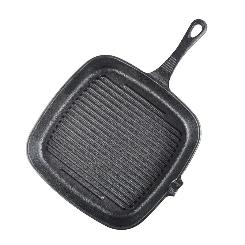 
Good Quality Square Cookware Non Stick Cast Iron Skillet Steak Frying Pan For Restaurant/Family/Hotel Use 