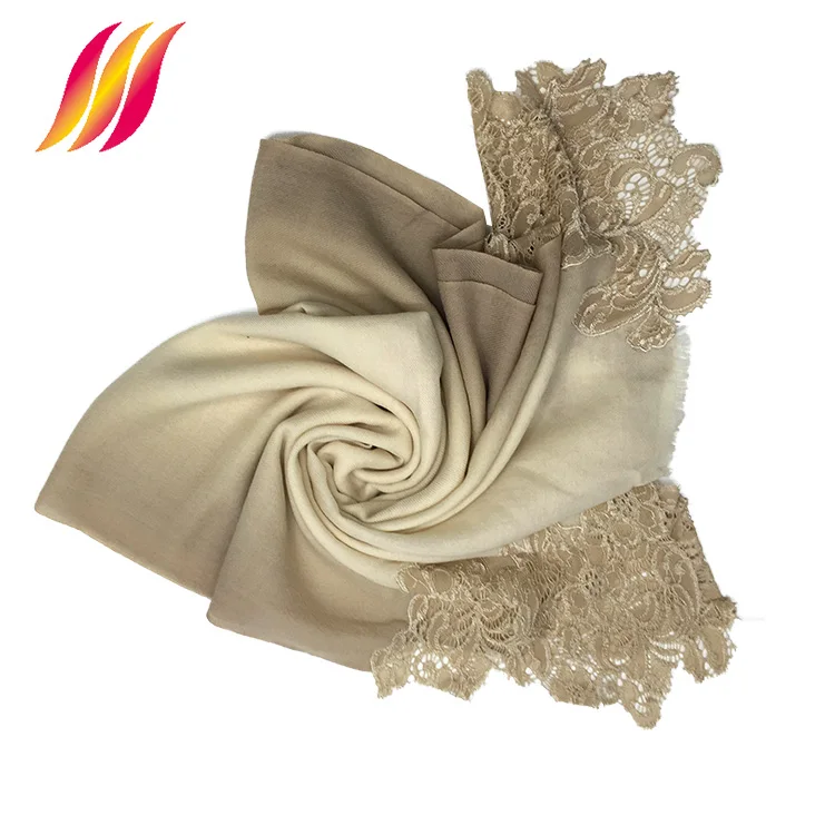 Women Fashion Wool Embroidery Scarf Solid Color with low MOQ and low price