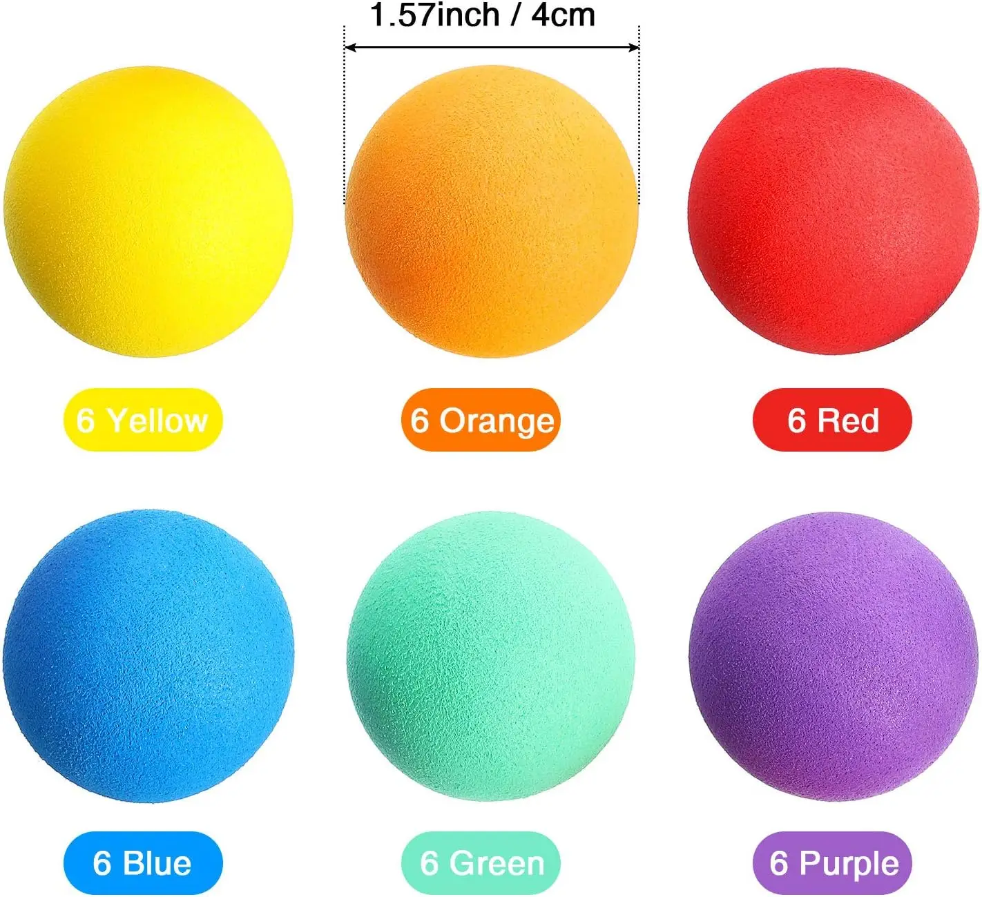 Factory Custom Size and LOGO Soft Foam Balls Lightweight Mini Balls Toys Fun Assorted Colors Sponge Balls for Safe Indoor Unisex