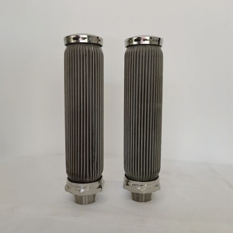 Mechanical filter cartridge 0.2 micro sintered stainless steel filter element with sintered felt
