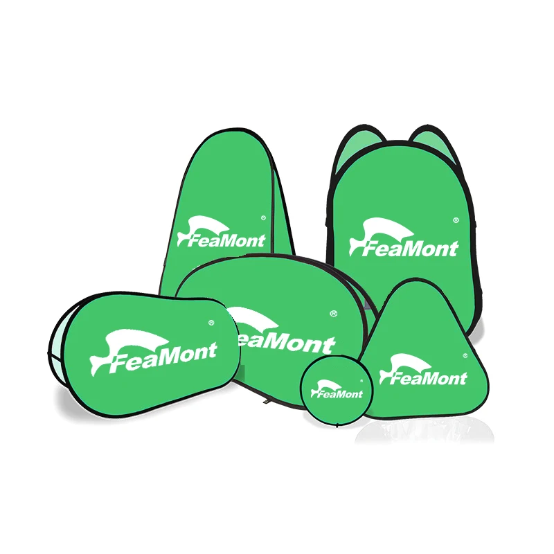 FEAMONT Custom Printed Vertical Pop Up Frame Banner Promotional Outdoor Golf Soccer Event Display Stand Polyester Flags Banners