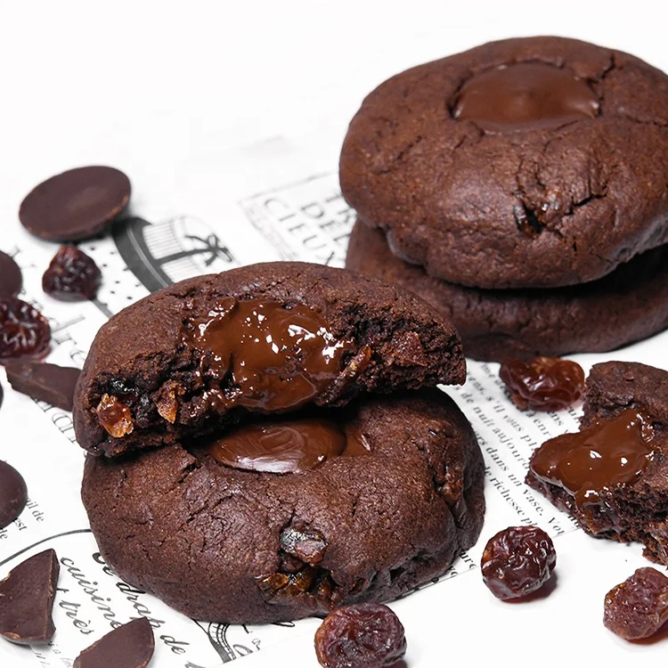 Automatic Stuffed Chocolate Chip Cookies Machine Soft Biscuits Making Machine