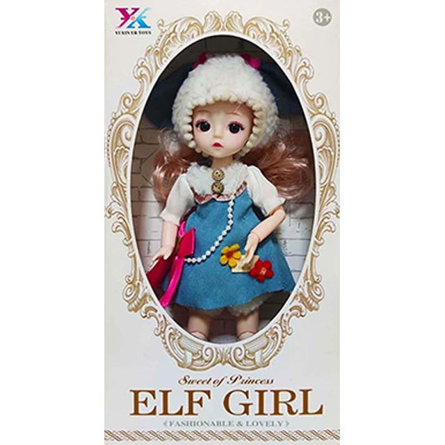 Beautiful Super exquisite 12-inch exquisite wedding dress big eye doll with movable joints for kids 12-joint 3D big eye doll