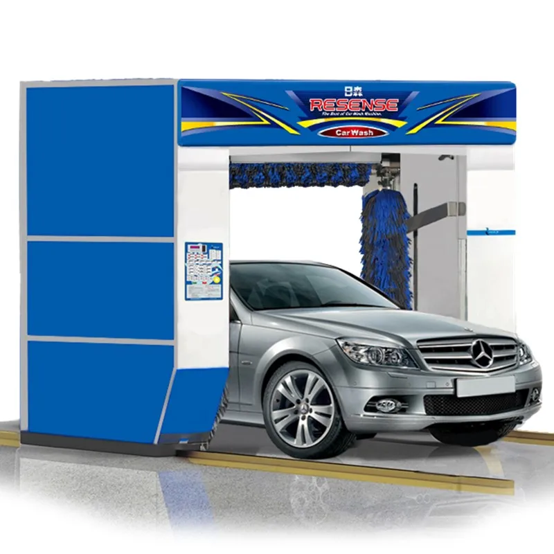 Auto carwash machine for rollover car washing machine with five brushes