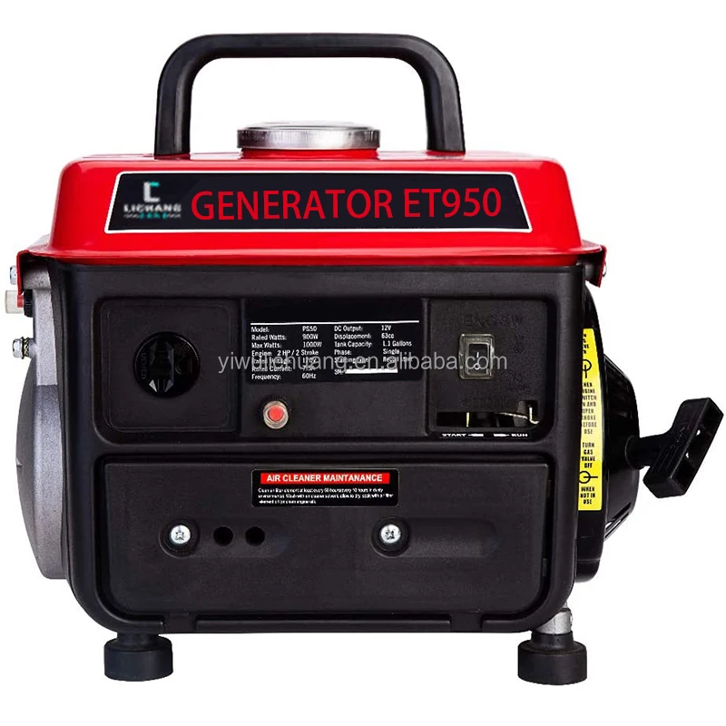 gasoline generator 950 220v 600watt gasoline power generator ET950 dc portable gasoline generator 12v
