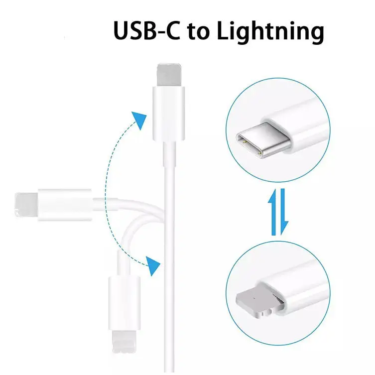 Hot Selling For iphone PD Usb Date Cable High Quality 1M 2M PD 18W Fast Charing Cable for Lighting to USB-C Type-c cable