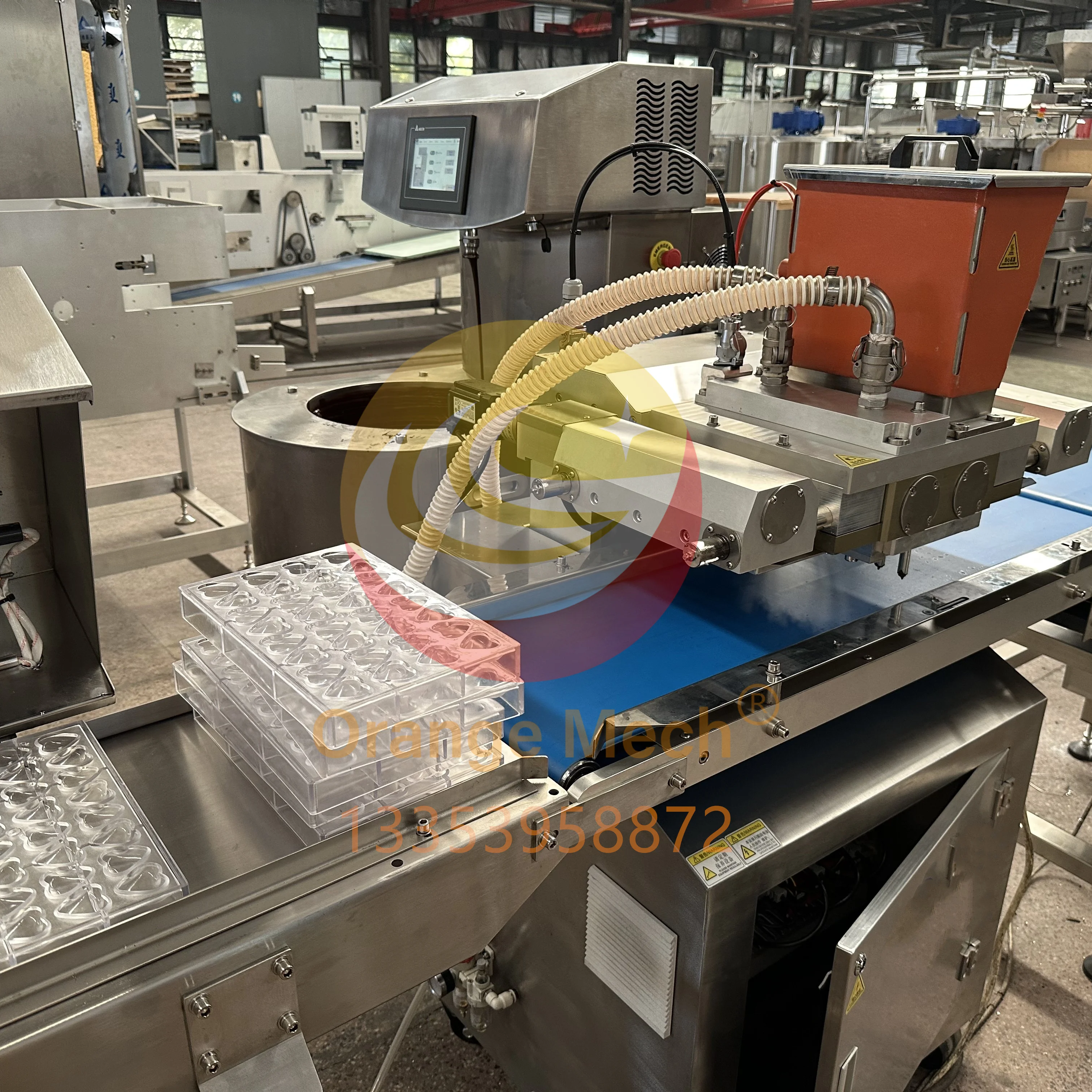 Professional Chocolate Molding and Tempering System Ideal for Large-Scale Chocolate Manufacturing