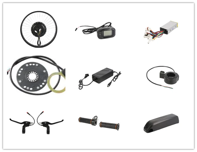 Cheap High Quality 24v36v48v250W 350W Brushless Geared Front Drive Electric Bicycle Motor Conversion Kit