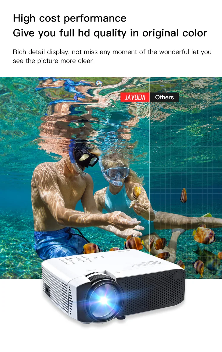 Javoda  led  horizon interactive Android phone mini 4k portable  projectors for entertainment