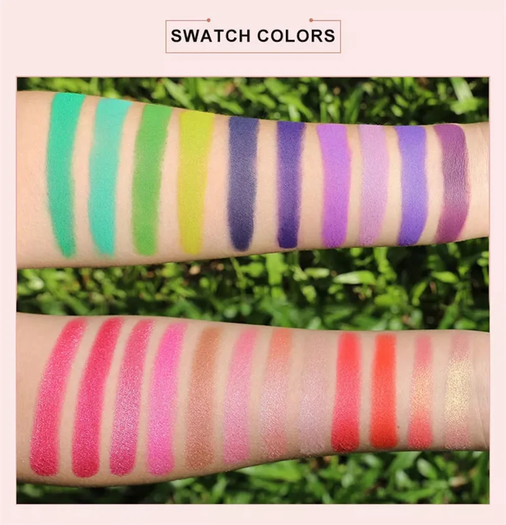 Custom Your Own Brand DIY 9 Colors Matte Vegan Eye Shadow Private Label Round Shimmer Makeup Eyeshadow Palette