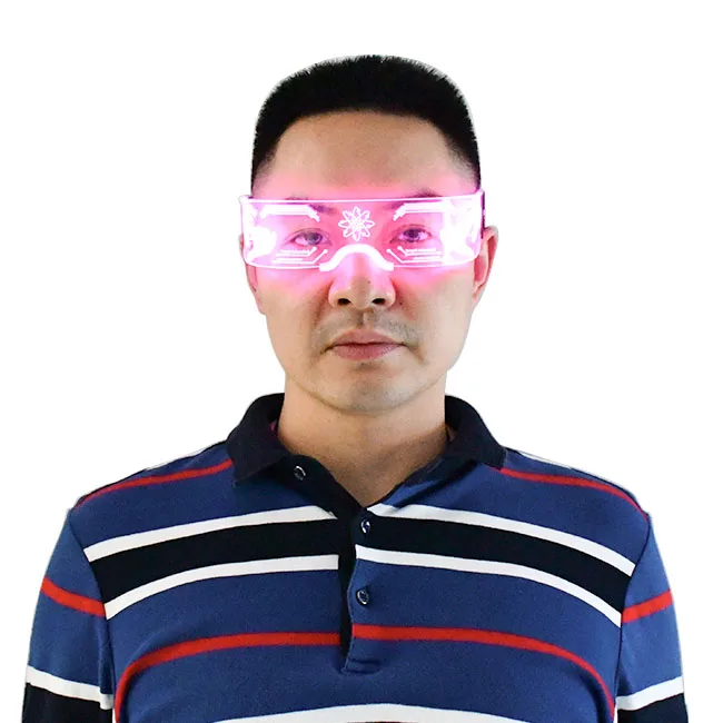 Light Up Glasses Magic LED Visor Rave Glasses for  Cosplay Festivals Halloween Bars Clubs Parties