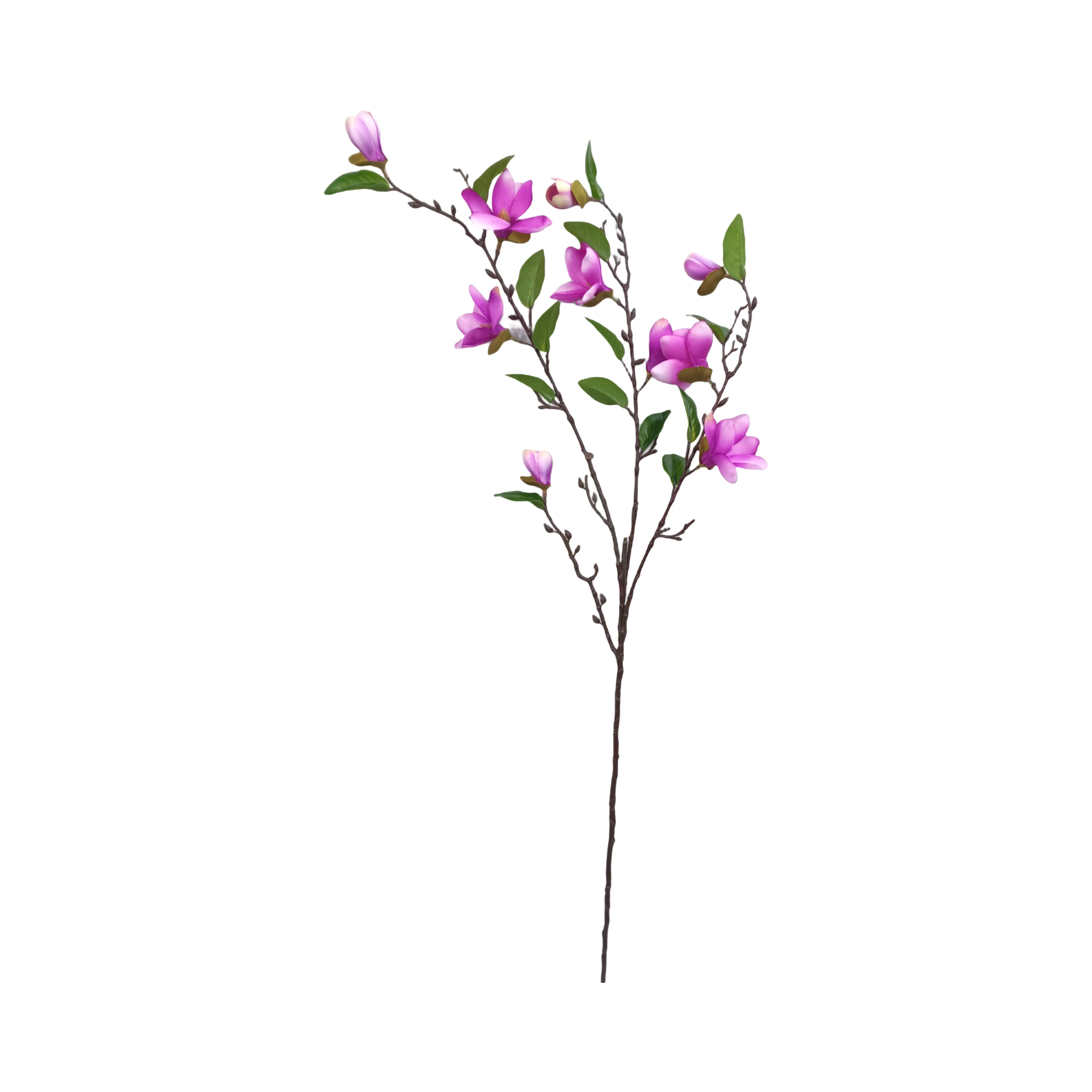 High grade artificial magnolia pink fake yulan 4 heads  artificial magnolia Branches flowers to decorate party