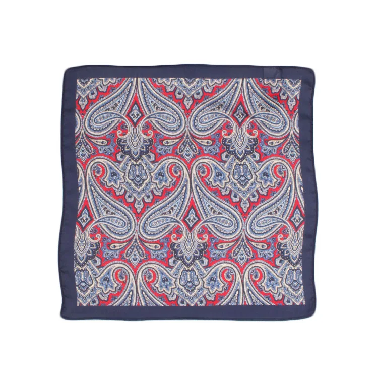 Chinese Supplier Wholesale Luxury Hand Rolled Handkerchiefs 100% Silk Pocket Squares for men