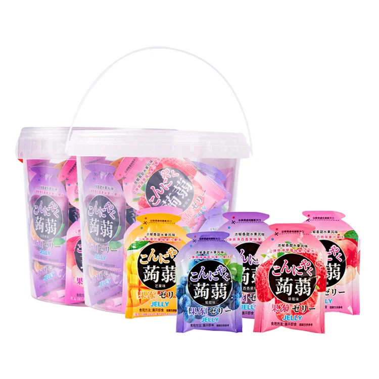 Wholesale Customized Good Quality 520g Konjac Jelly (five Flavors) Fruit Flavor Jelly