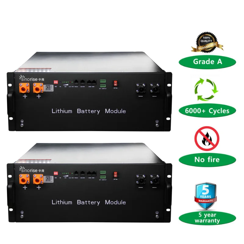 Solar 6000+ Cycles 48 Volt Lithium battery Pack 100 Ah 48V Lifepo4 Deep Cycle 100kwh lfp  Lithium Ion Battery for home-stay