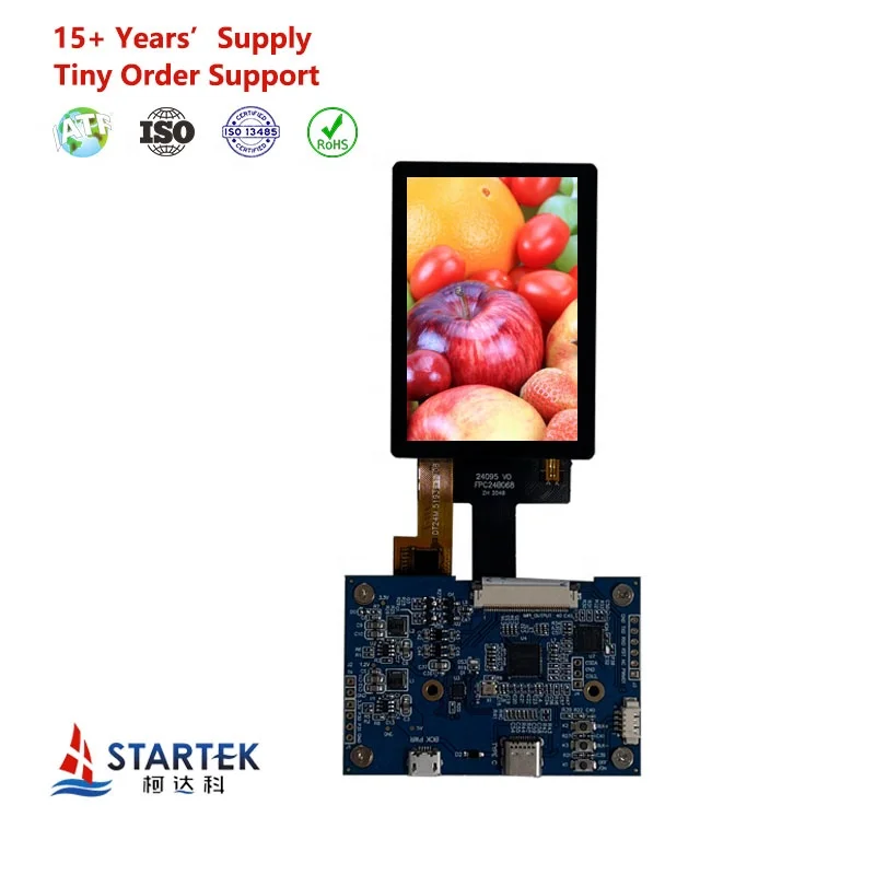 2.4 inch 480*640 680nits High resolution Type-C interface tft display with touch panel
