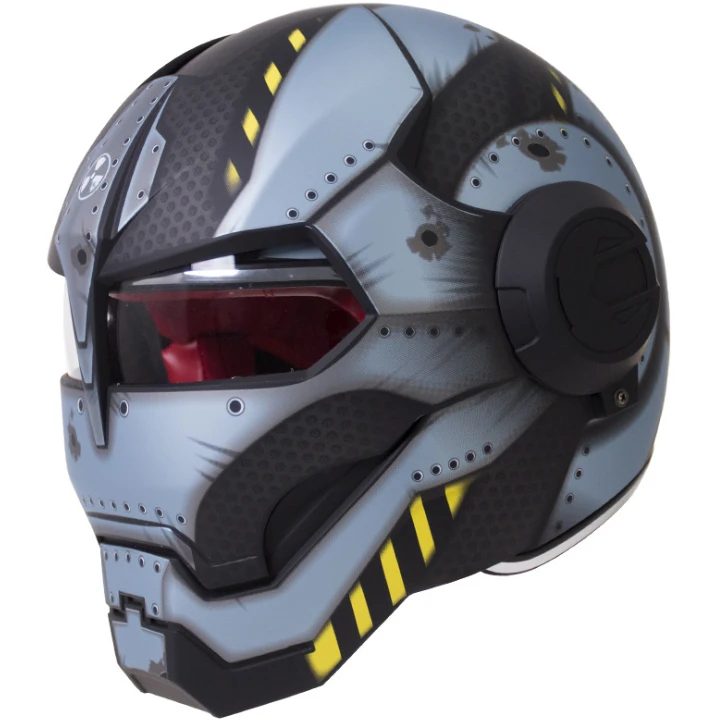 SLKE Cosplay Full Face Helmets Can Open Face Motorcycle Motorbike Riding Ironman Iron Man Helmet