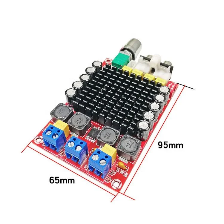 XH-M510 TDA7498 high power digital power amplifier board 2*100W car power amplifier DC 14-34V