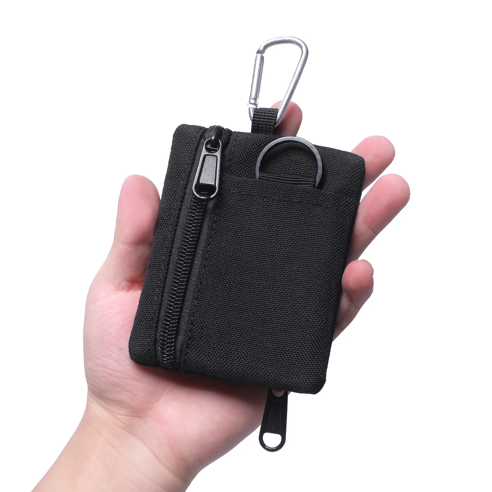 Tactical Mini Size Keychain Pouch EDC Pocket Organizer Belt Gear Coin Purse with ID Card Holder Car Fob Key Waist Case