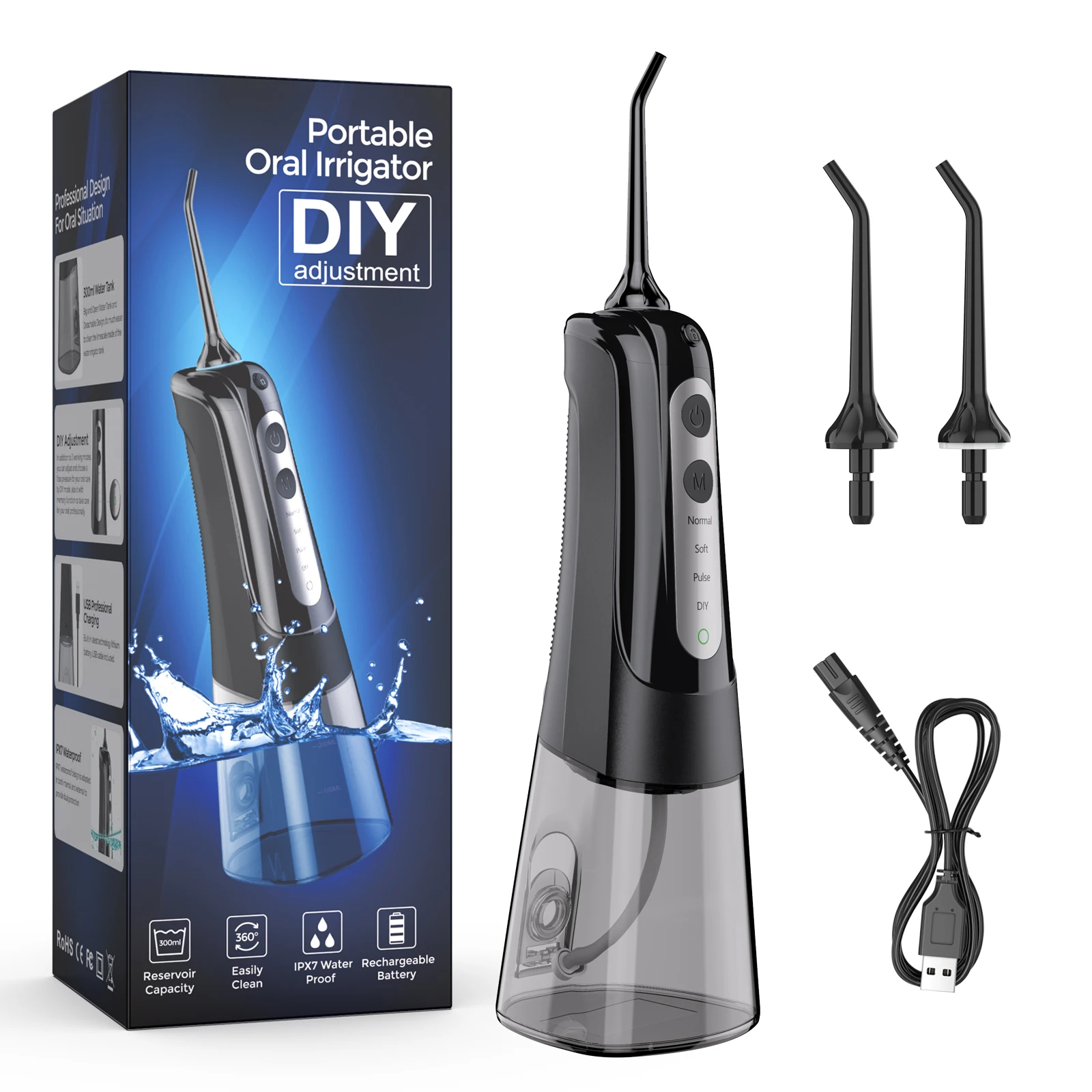 Jet Flosser Household Electric Kids Teeth Cleaning Cordless Dental Irrigator With Adult Water Pulsing Oral Irrigator