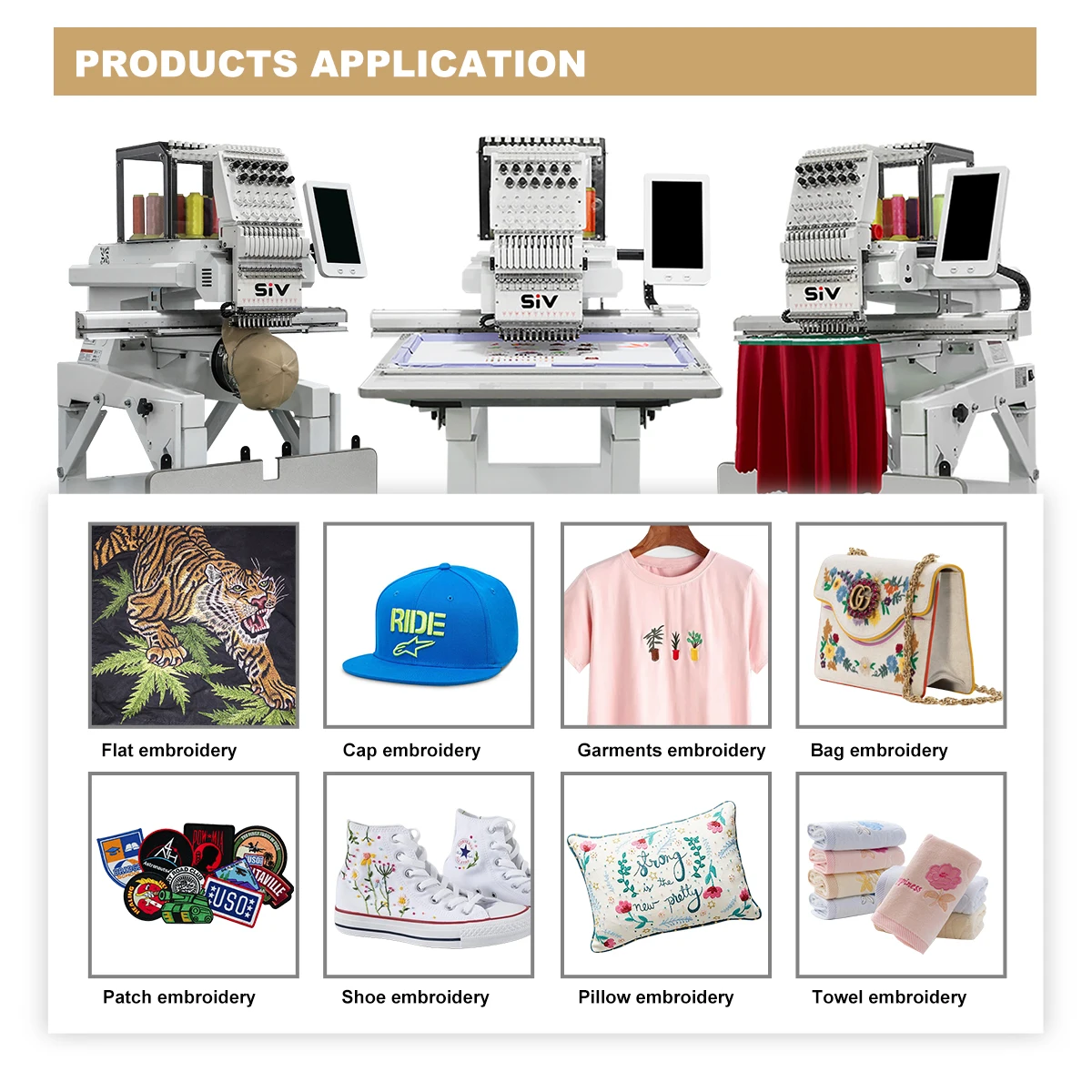 Flat Embroidery Computer Machine Commercial Home Single Head Embroidery Machine Flat Embroidery Machine