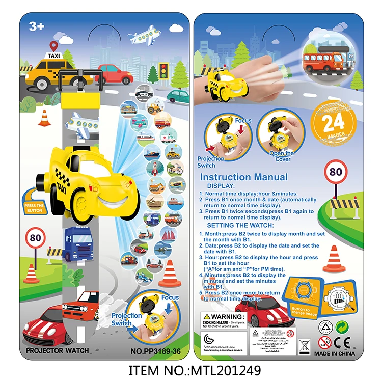 OEM Baby Projector Watch Toy Children Forest Jungle Animals 3D Electronic Projection Watch Toys for Kids