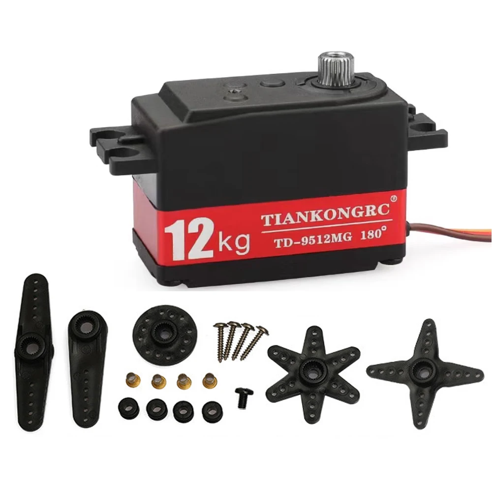 TD-9512MG 12KG Digital Servo 360 270 180 Degree Metal Gear Waterproof Carbon Brush Motor for 1:10 1:8 RC Car Drift Robot 8.4V