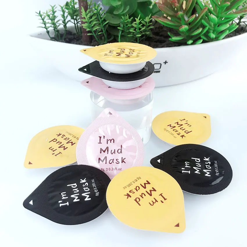 Private Label Organic Jelly Cup Mud Face Skin Care Facial Brighten Repair Anti-Acne Turmeric Pink Clay Mask