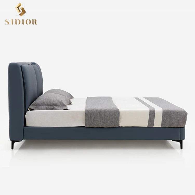 Popular Design Bedroom Furniture Italian Luxury 1.8 M Modern Leather Bed