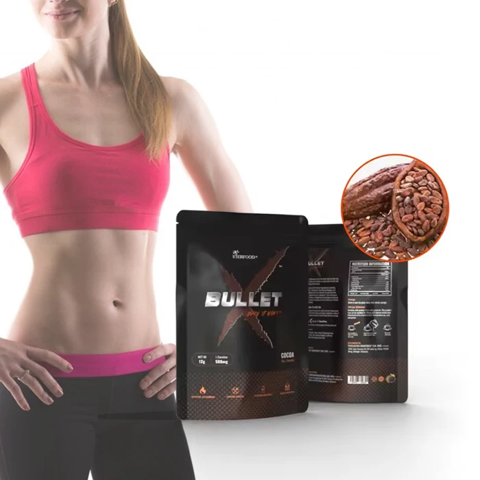 ODM Wholesale Bullet X Cocoa Diet Drinks Energy Boost Beverages 15 Sachets per Pack Fat Burning Powdered Drink Mix
