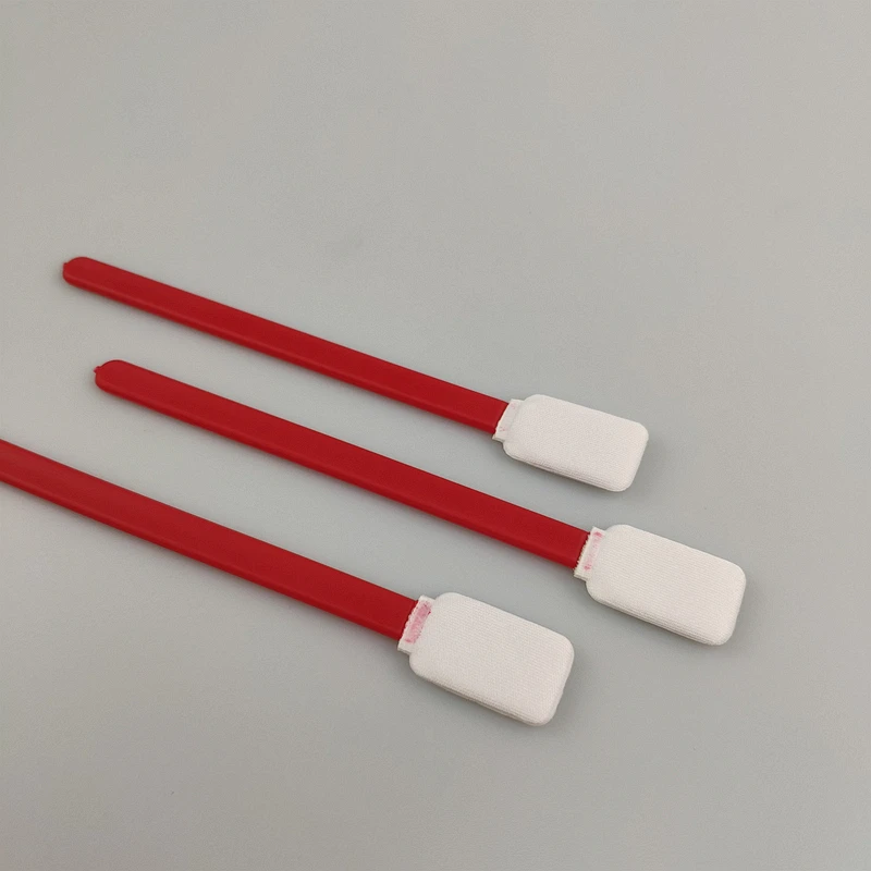 714 Lint Free Red PP Stick Flat Square Microfiber Clenroom Swab for Car Cleaning