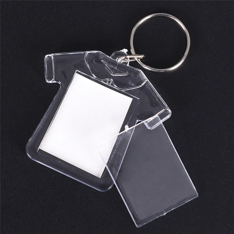 Blank Acrylic Keychain Picture Insert Plastic Photo Frame Key Chain