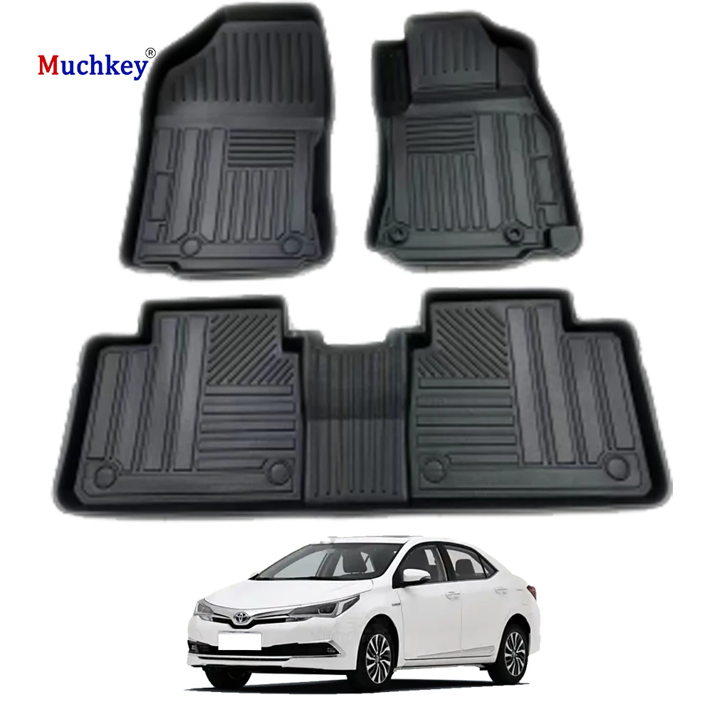 Muchkey TPE Mats For Toyota Corolla 2014 2015 2016 2017 2018 Accessories Waterproof All-Weather Cerato TPE Mat For Toyota Auris