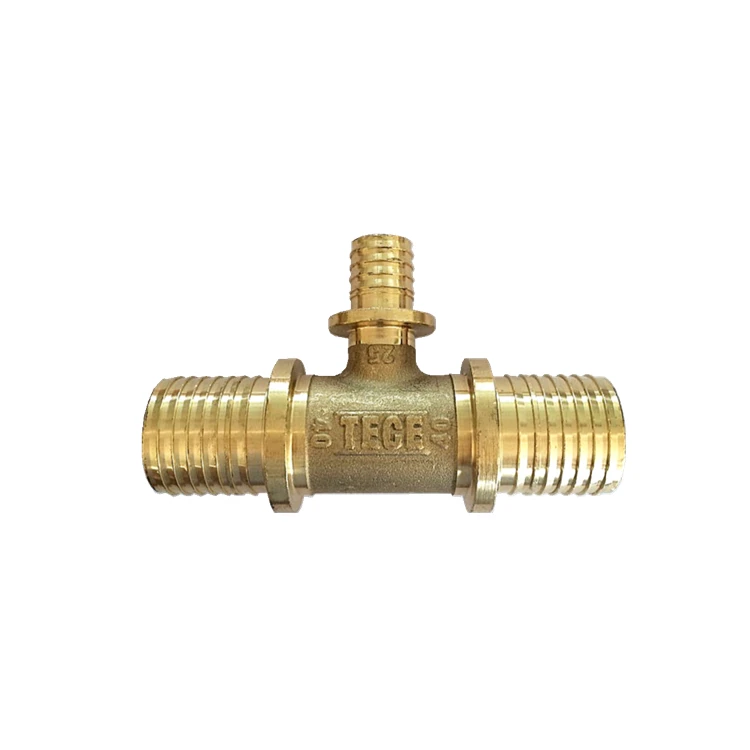 AVONFLOW High Quality Brass Pipe Fittings  Water Heating Fittings Tee Brass Fitting